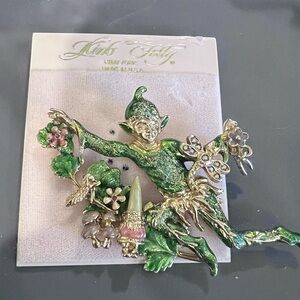 NWT Kirks Folly Garden Leprechaun pin/ brooch